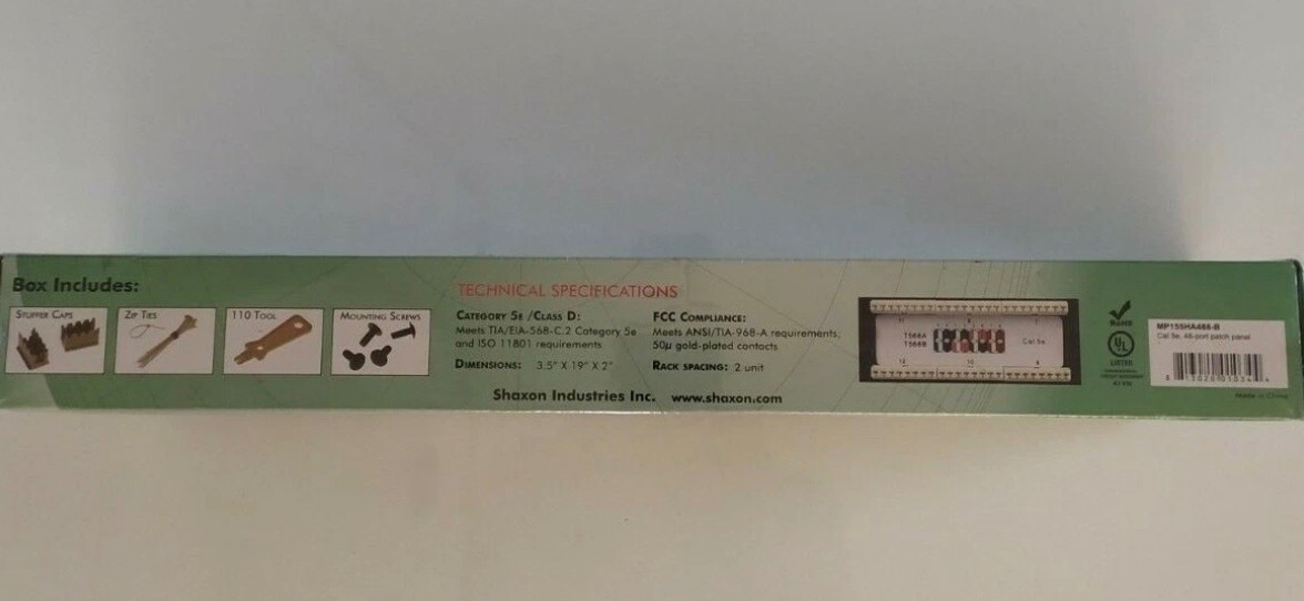 Shaxon, 48 Port Cat 5e Patch Panel 4