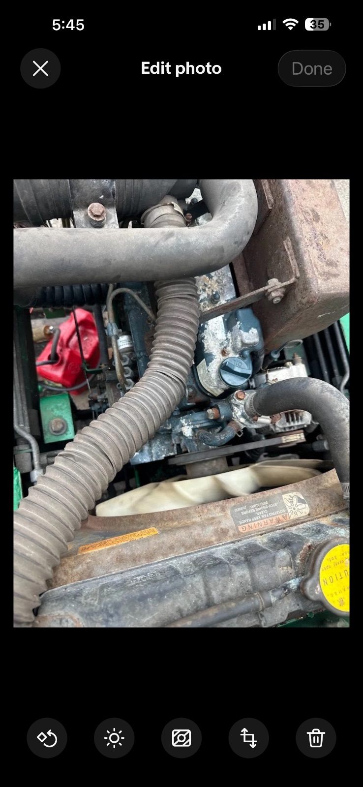Kubota V1305-E 4-Cylinder Diesel Engine – Low Hours 1,756 – Tested, Used 9