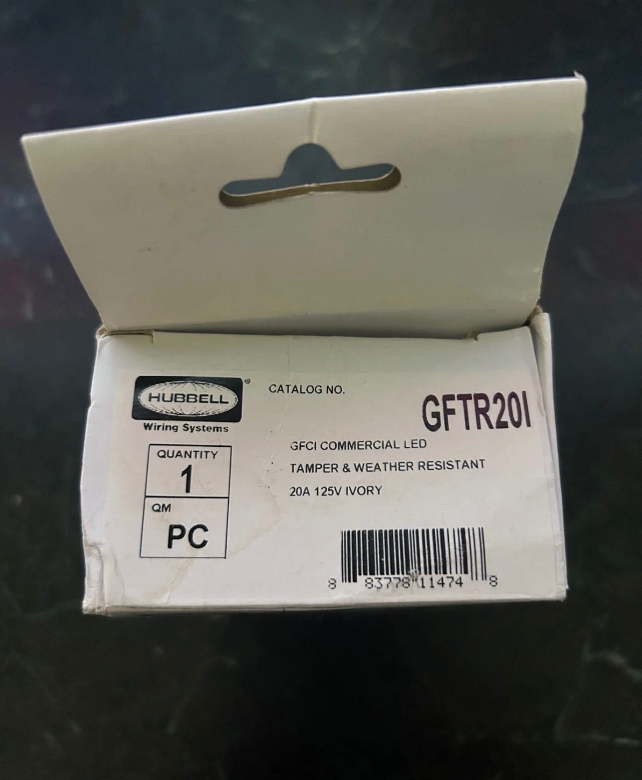 Hubbell GFTR20I GFCI 20A 125V Ivory ~COMMERCIAL LED 3