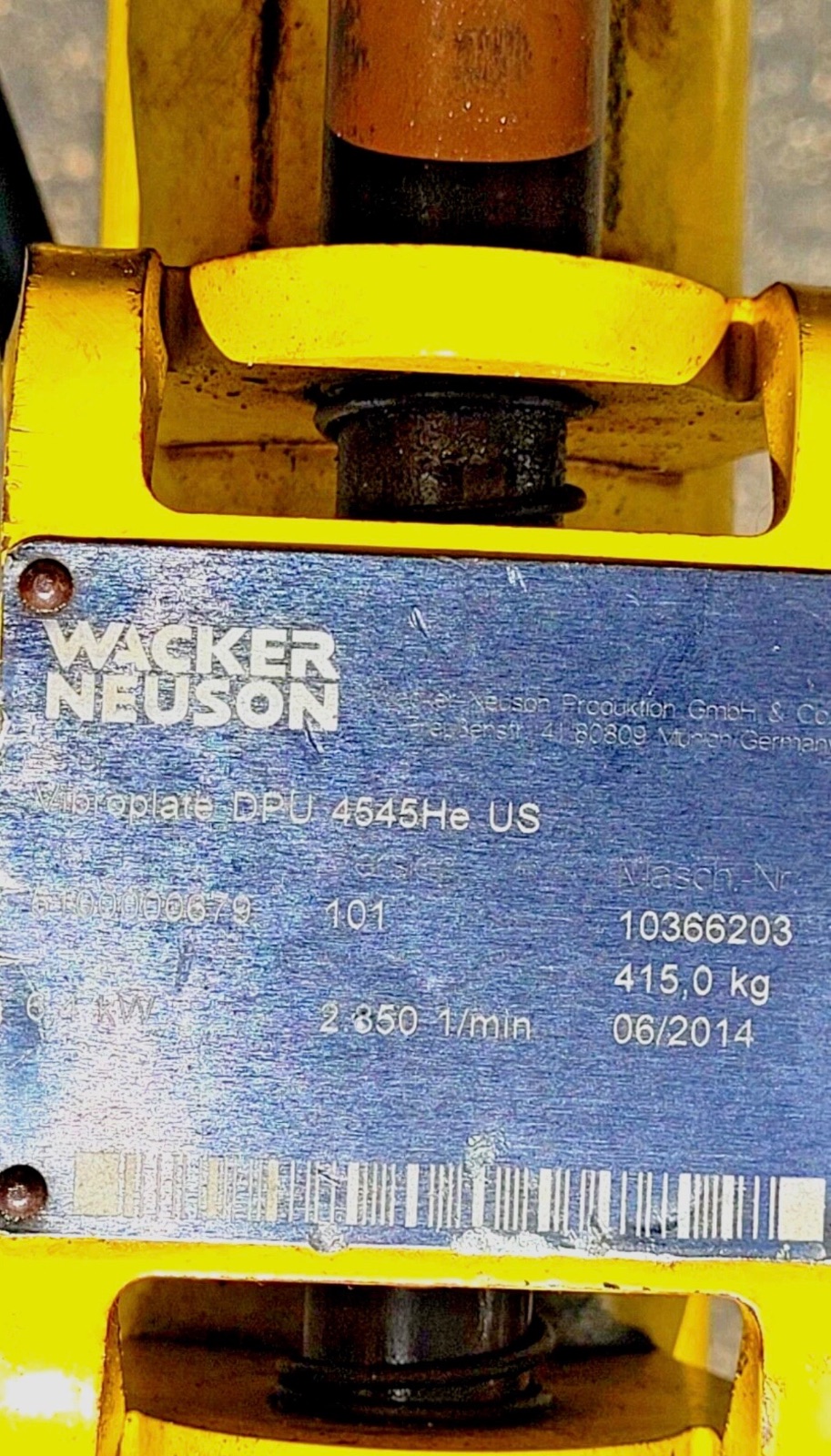 2015 Wacker Neuson vibroplate Model:DPU 4545 He diesel 11