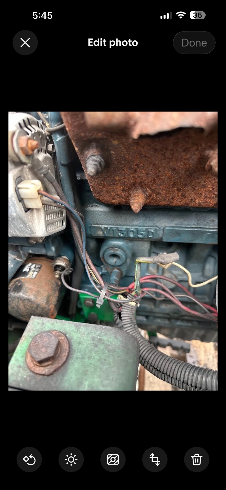 Kubota V1305-E 4-Cylinder Diesel Engine – Low Hours 1,756 – Tested, Used 6