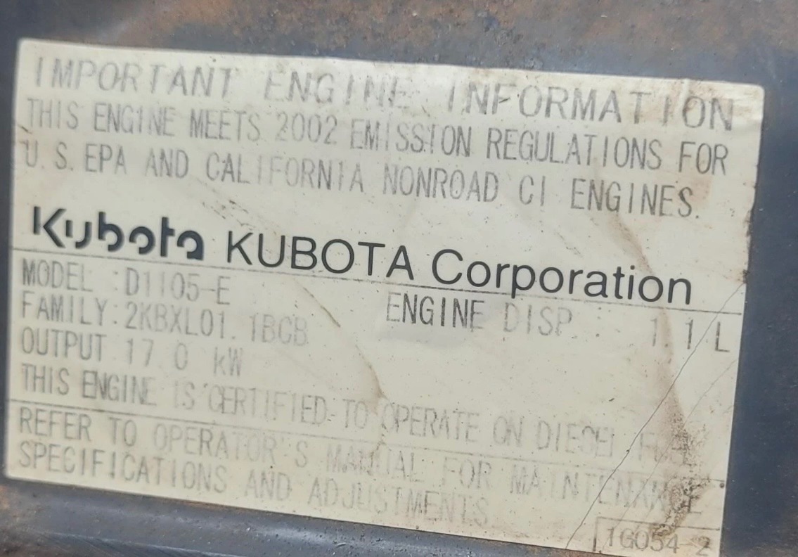 Kubota - Complete Motor Kubota Model D1105-E 7